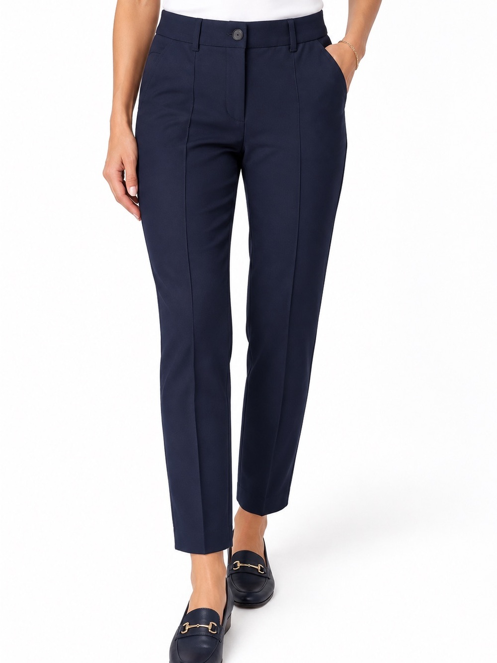 Chico's So Slimming Navy Ankle Pants